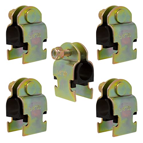 Metpure Rubber Cushion Strut Clamp 1/2" NOM (5/8" OD) for Mounting Copper Piping, PEX Pipe, CVPC Tubing to Strut Channels [5 Pack] - Image 1