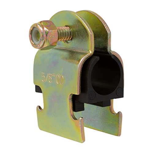 Metpure Rubber Cushion Strut Clamp 1/2" NOM (5/8" OD) for Mounting Copper Piping, PEX Pipe, CVPC Tubing to Strut Channels [5 Pack] - Image 2