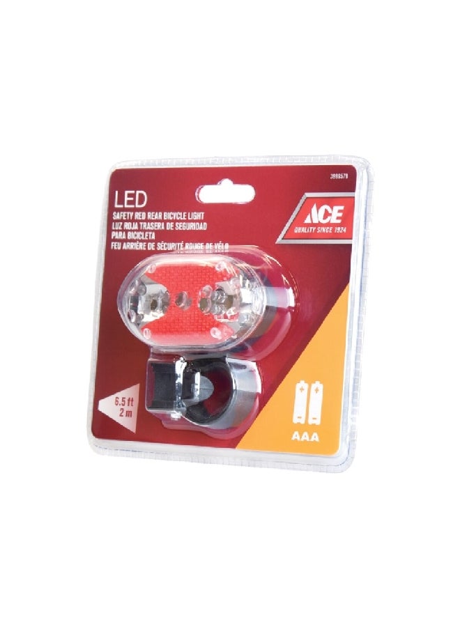 ACE High-Quality LED Safety Rear Bicycle Light Red and Black 15.2 x 4.4 x 15.2 cm 3999578 - Image 1