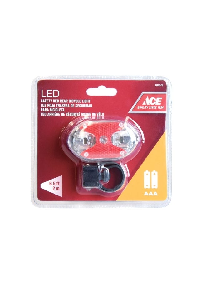ACE High-Quality LED Safety Rear Bicycle Light Red and Black 15.2 x 4.4 x 15.2 cm 3999578 - Image 2
