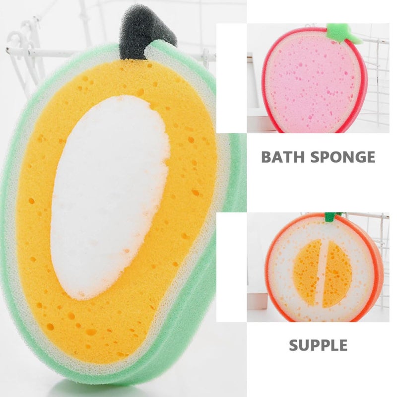 6Pcs Thickened Fruit Shaped Bath Sponges Soft Exfoliating Body Wash Set for Adults - Image 5