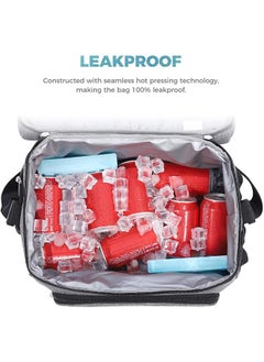 Arabest Insulated Lunch Bag, Collapsible Leakproof Cooler Tote Bag Freezable Lunch Bag with Adjustable Shoulder Strap for Women Man Adults Kids, Reusable Lunch Box for Office Work Picnic Beach (Grey)  - Image 5