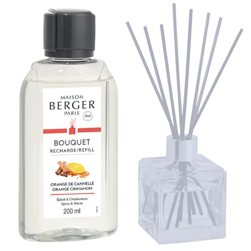 MAISON BERGER 200ml/6.76 fl. oz. Orange Cinnamon Reed Diffuser Refill, Clear - Image 2