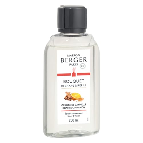 MAISON BERGER 200ml/6.76 fl. oz. Orange Cinnamon Reed Diffuser Refill, Clear - Image 1