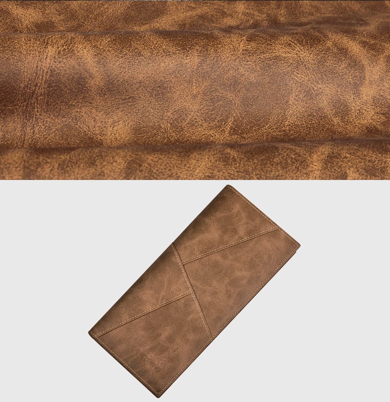 banyanu Men's Long Genuine Leather Multi-Card Slot Ultra-Thin Soft Leather Wallet/Card Holder (Coffee, Anti-Theft) - Image 3