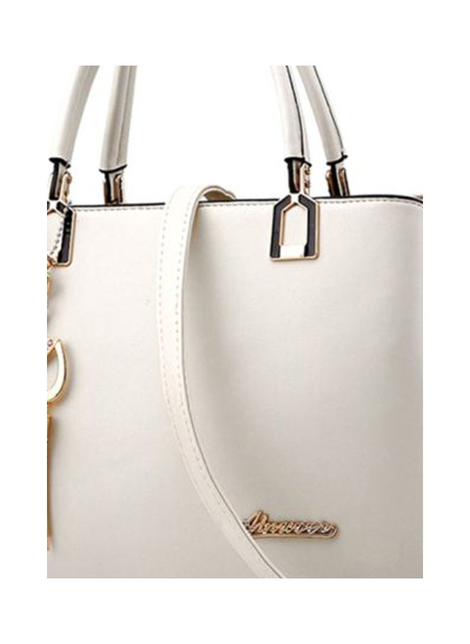 Yogodlns Tassel Pendant Shoulder Bag White/Gold  - Image 3