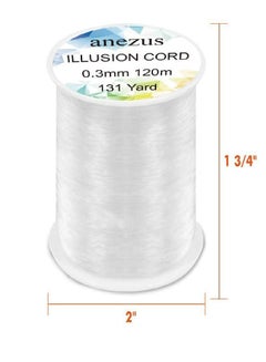 Lot of 2 Fishing Line Nylon String illusion Cord Clear Fluorocarbon fishing  wire