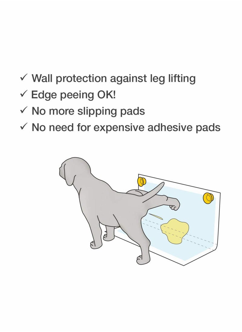 Y&D - Pee Pad Holder for Dogs, 2 Pack Potty Training Leg-Lifting Dogs & Marking in the House Any Size Puppy Pads, Magnet Easy Stick Release, Better Than Tray with Walls - Image 1