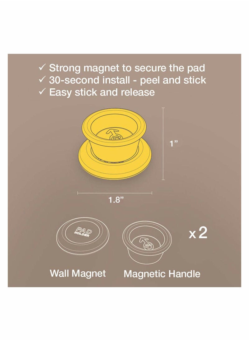 Y&D - Pee Pad Holder for Dogs, 2 Pack Potty Training Leg-Lifting Dogs & Marking in the House Any Size Puppy Pads, Magnet Easy Stick Release, Better Than Tray with Walls - Image 1