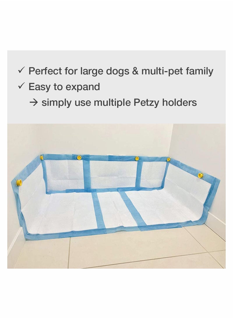 Y&D - Pee Pad Holder for Dogs, 2 Pack Potty Training Leg-Lifting Dogs & Marking in the House Any Size Puppy Pads, Magnet Easy Stick Release, Better Than Tray with Walls - Image 1