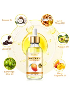 IKZEE 60ml Body Juice Oil Twisted Mango Hand Crafted Body Oil Nourishing Hydrating and Moisturizing for All Skin Types with Natural Oils Pure Natural Essence Body Juice Oil  - Image 5