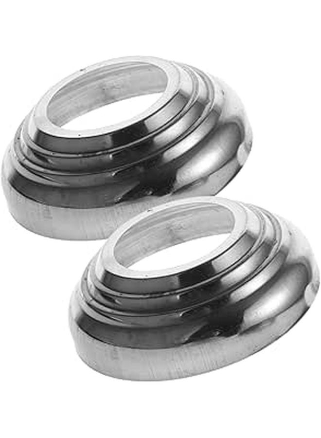 2 Pcs Stainless Steel Garden Gazing Globe Stand Weather Resistant Easy Install - Image 1