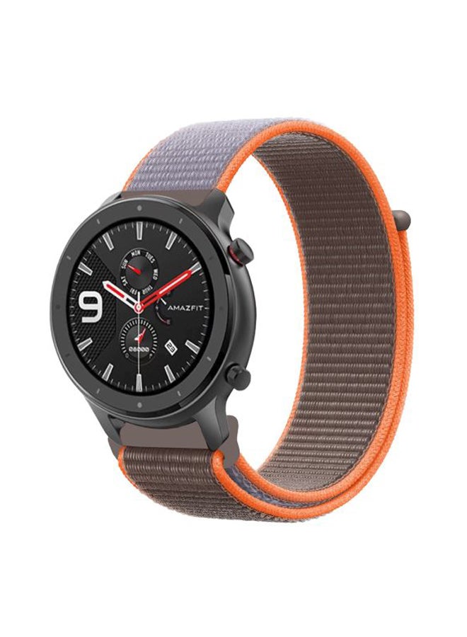 بيرفيي سوار بديل لساعة أمازفيت GTR الذكية مقاس 47 مم بني/ برتقالي فيتامين - Image 1