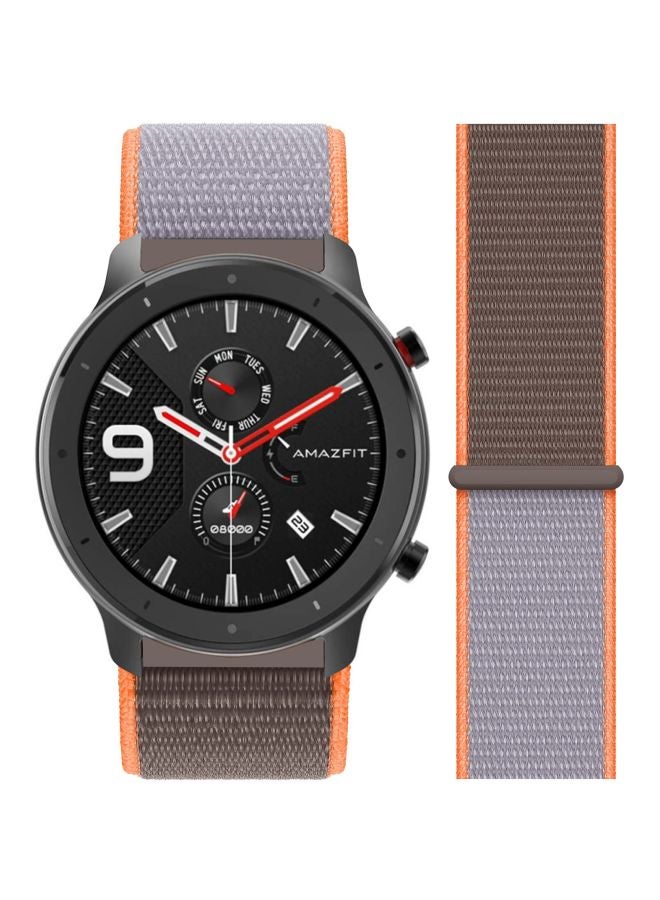 بيرفيي سوار بديل لساعة أمازفيت GTR الذكية مقاس 47 مم بني/ برتقالي فيتامين - Image 3