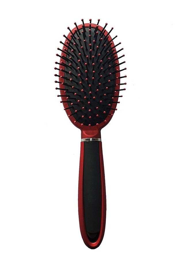 Foreign Holics Velvet Touch Soft Bristle Paddle Round Shape Hair Brush 10 Inches For Men And Women (Multicolored) - Image 4
