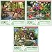 Bits and Pieces Value Set of Three 3 200 Piece Jigsaw Puzzles for Seniors Lettered Large Piece 200 pc Nature Jigsaws Bundle 15 x 19 Each - Image 2