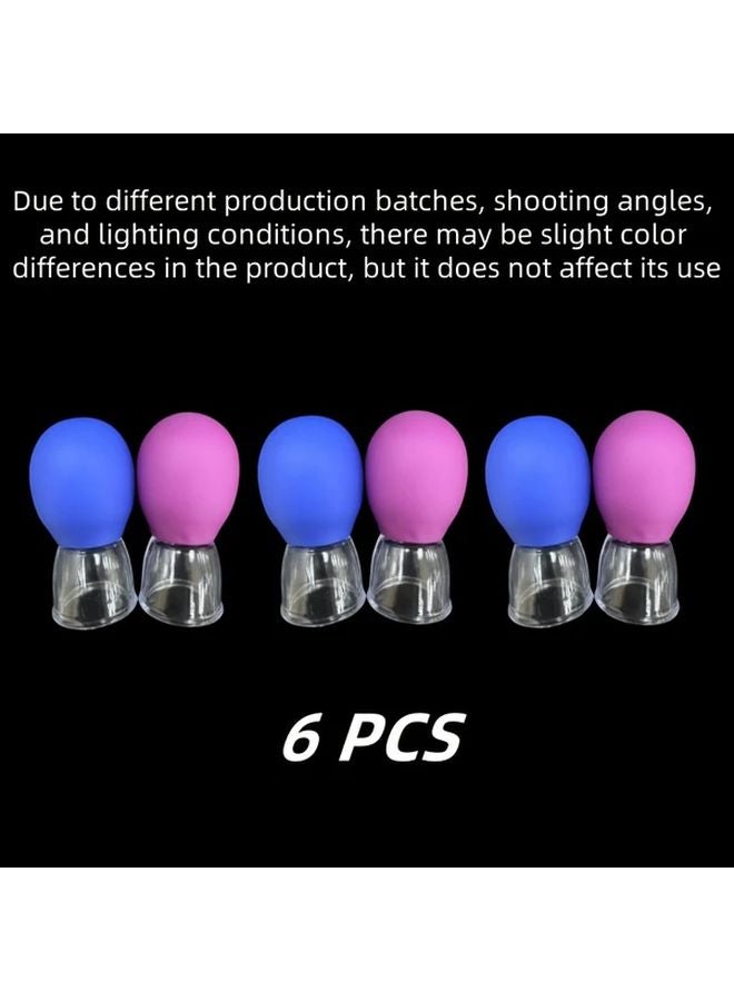 6 قطع مجموعة سيليكون مصاصة يدوية تدليك للوجه اليدين الساقين الرقبة الظهر - Image 1