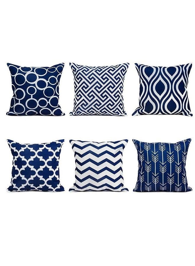 WALALLA Pack of 6 Throw Pillow Covers for Couch Modern Decorative Geometric Patterns 45x45CM - Image 2