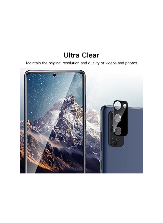 Jetech Screen Protector For Samsung Galaxy S20 Fe 6.5-Inch With Camera Lens Protector, Tempered Glass Film, Fingerprint Id Compatible, Hd Clear, 2-Pack Each - Image 4