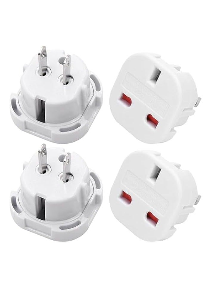 erorex 5-Pack UK to US Plug Adapter | Type G to Type A/B | Travel Converter for USA, Canada, Mexico, Japan, Thailand, China | 2-Pin Flat Adapter with Rotatable Pins | UK/EU to America Power Adapter - Image 1