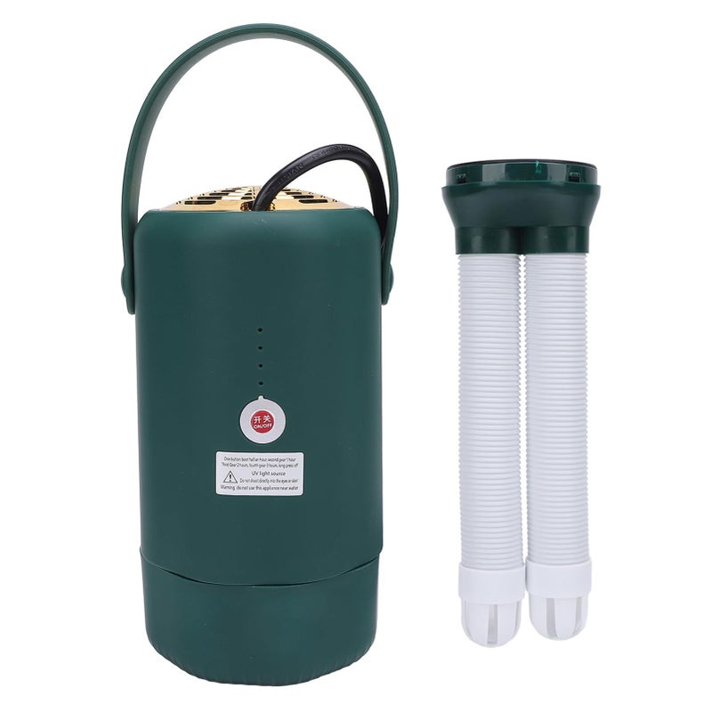 Portable Shoe Sock Dryer 2 Drying Ways 4 Speeds Lightweight Travel ABS Material Green - Image 2