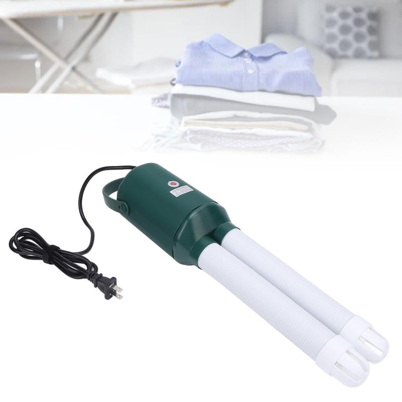 Portable Shoe Sock Dryer 2 Drying Ways 4 Speeds Lightweight Travel ABS Material Green - Image 5