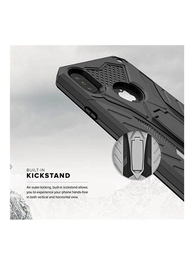Bills iPhone X Premium Armor Case Built-In Kickstand - Military-Grade Shockproof Protective Cover with Reinforced Corners (Black) - Image 2