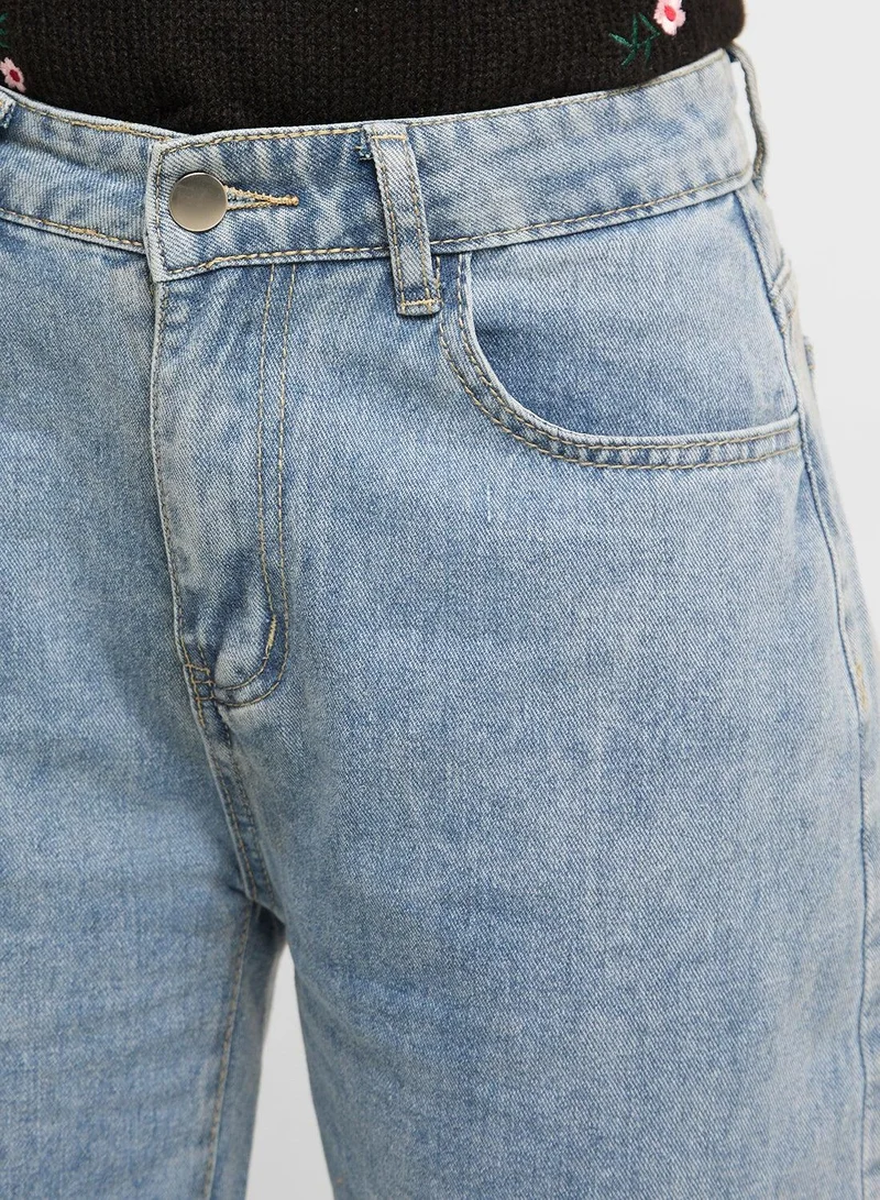Ginger  Wide Leg Crop Jeans for Women | Best Price UAE