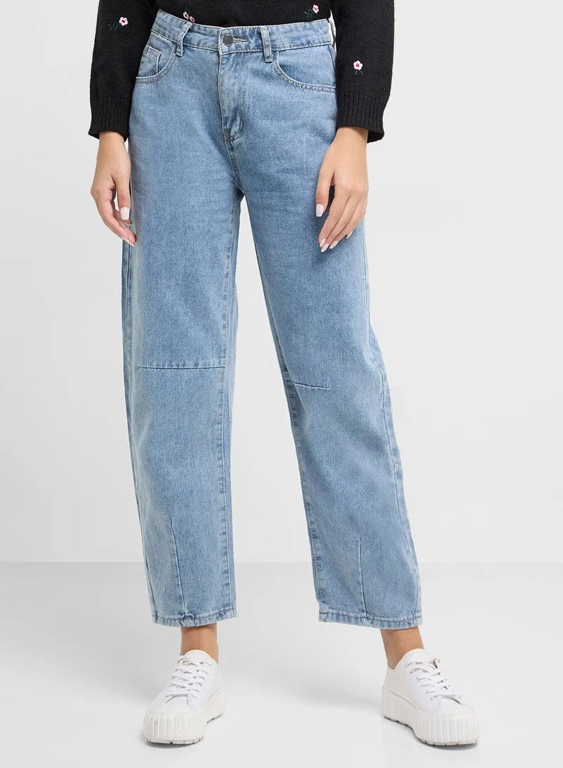 Ginger  Wide Leg Crop Jeans for Women | Best Price UAE