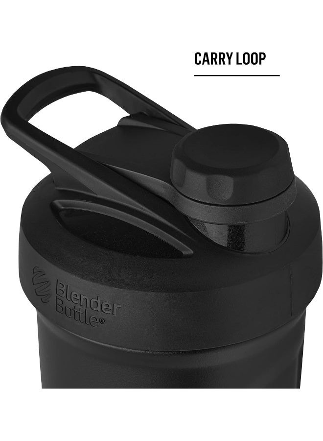 Blender Bottle زجاجة مياه معزولة من الفولاذ المقاوم للصدأ بغطاء ملتوي من Blenderbottle Strada مع خفاقة سلكية، 24 أونصة، لون أبيض  - Image 2