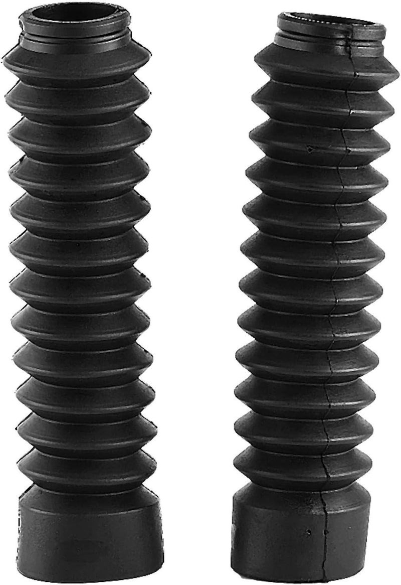 Fydun Motorcycle Front Fork Cover 2pcs 205x42mm Rubber Shock Gaiters Boot (Black) - Image 4