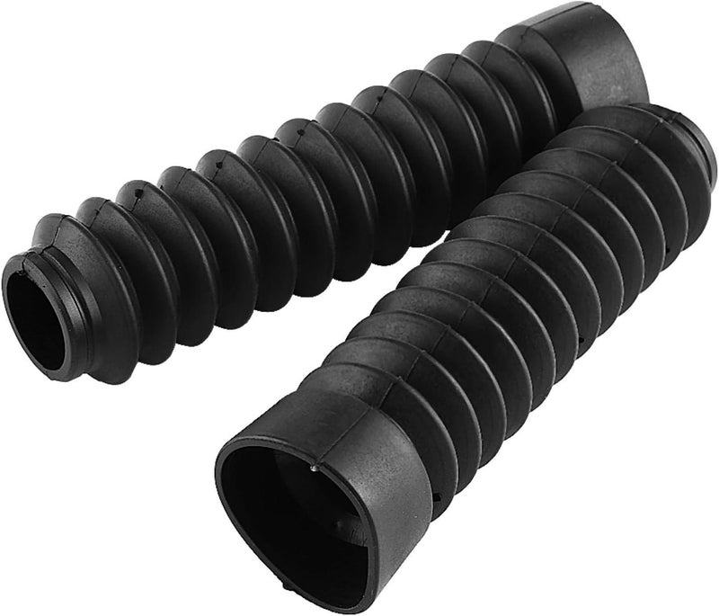 Fydun Motorcycle Front Fork Cover 2pcs 205x42mm Rubber Shock Gaiters Boot (Black) - Image 3