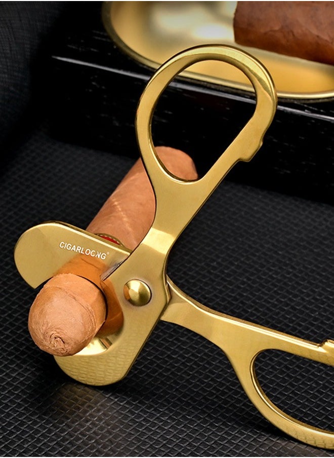 Cigar Luxury feeling Stainless Steel Cutter 0.12kg Gold  - Image 2