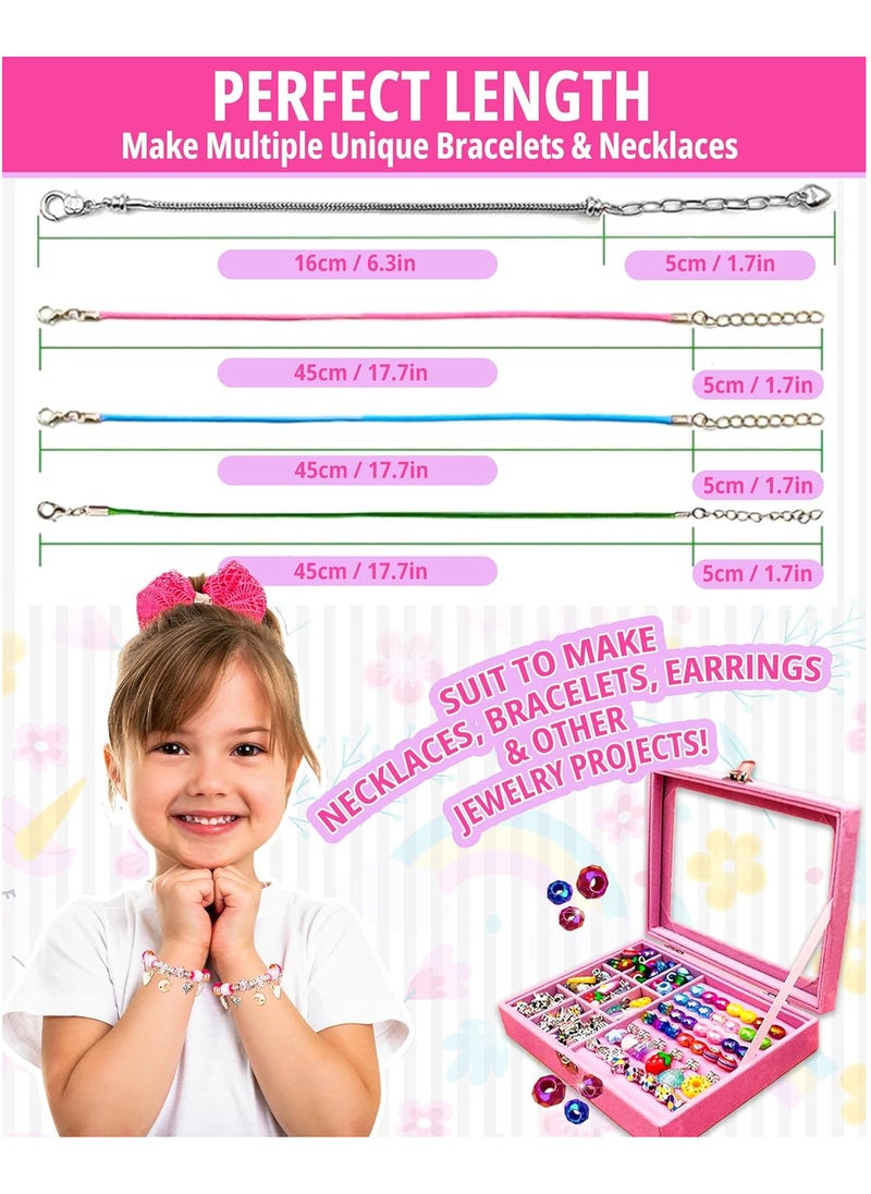 RATSAW - 78 Pack Charm Bracelet Making Kit Elegant Clay Beads and Jewelry Box with Gift Bag for DIY Craft - Image 1