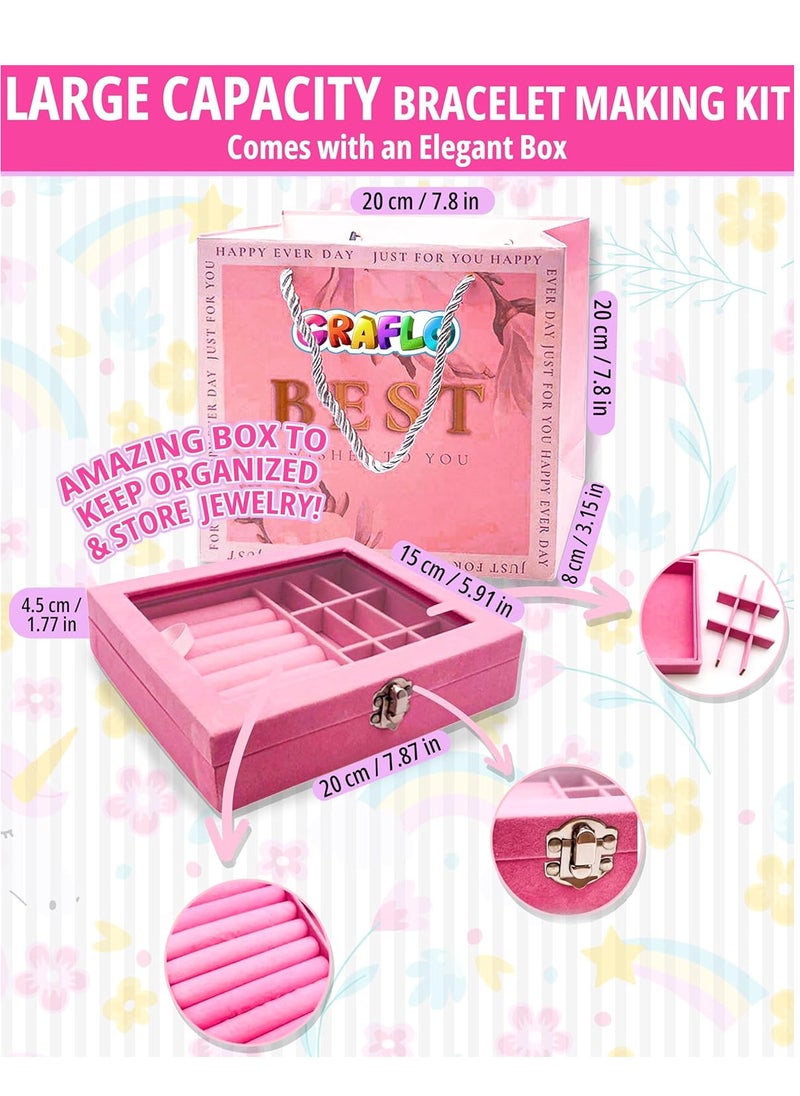 RATSAW - 78 Pack Charm Bracelet Making Kit Elegant Clay Beads and Jewelry Box with Gift Bag for DIY Craft - Image 1