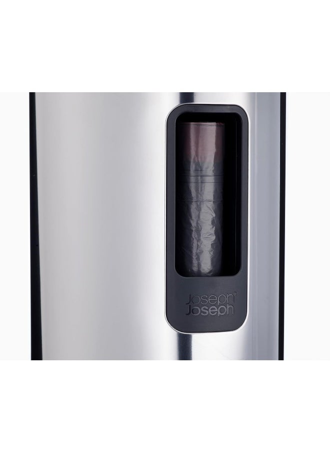 Joseph Joseph Joseph Joseph Easystore Luxe Stainless Steel 5 Litre Pedal Bin With Bin Liner Storage, Soft-Close Lid, Removable Inner Bucket, For Bathroom, Bedroom, Office  - Image 4