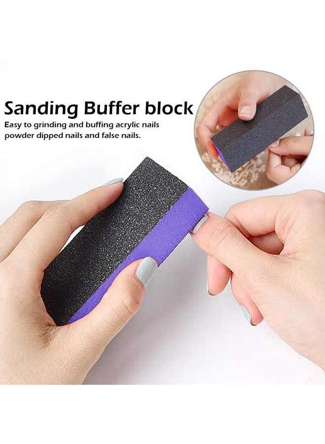 SKYPIA Nail Buffer 3 Sided Blocks Sanding Buffing Grinding Polisher File Shine Nail Art Pedicure Manicure Tool Acrylic Nail Kit Manicure Set Nail Buffer Block (2 Pcs) (Purple) - Image 4
