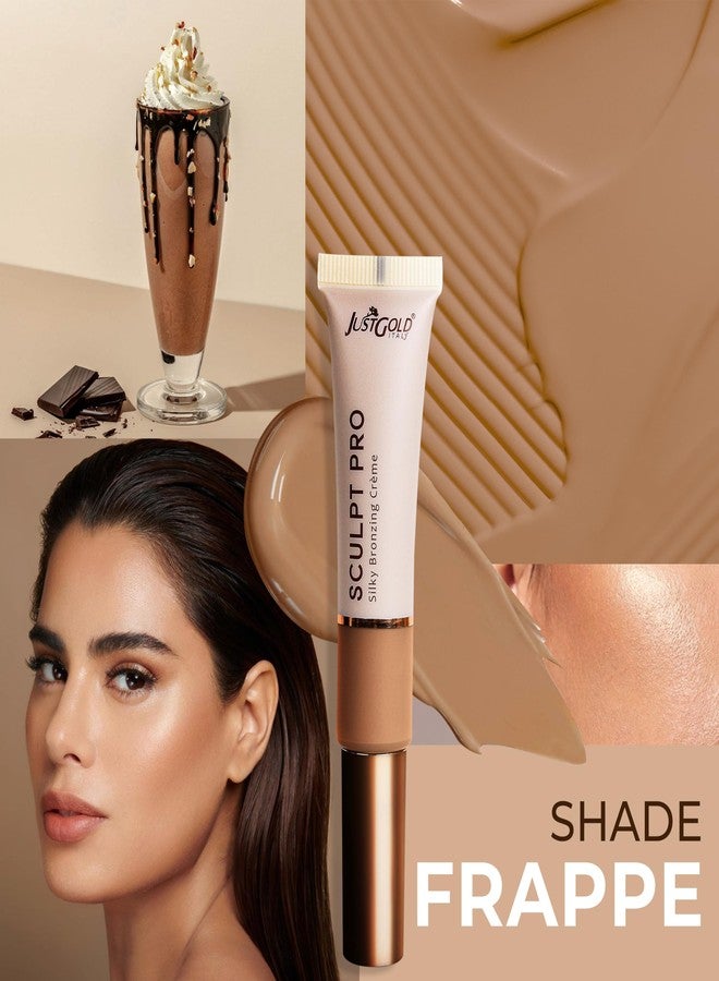JUST GOLD Justgold Sculpt Pro Silky Bronzing Creme Contour Suitabe for All Skin Types Full Coverage and Waterproof (Frappe #01) - Image 5