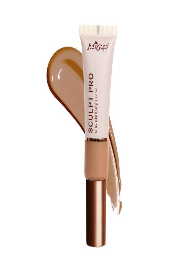 JUST GOLD Justgold Sculpt Pro Silky Bronzing Creme Contour Suitabe for All Skin Types Full Coverage and Waterproof (Frappe #01) - Image 1