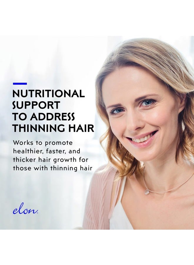 Elon R3 Hair Growth Supplement for Women – Vitamins w/ 5000 mcg Biotin Per Serving & Collagen Peptides for Healthy, Thick Hair – Extra Strength - Extended Release (60 Tablets)  - Image 4