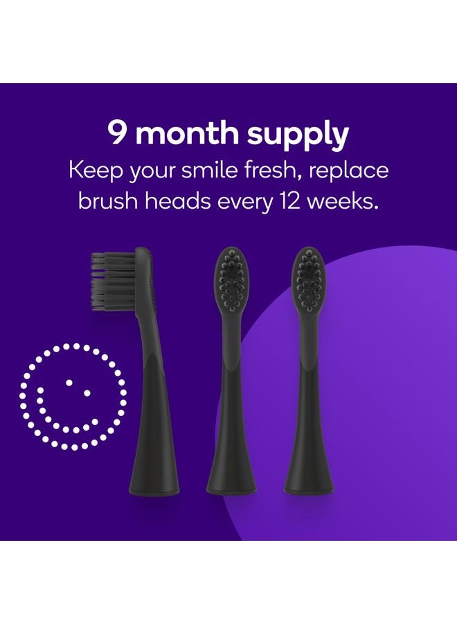 BURST Genuine Replacement Heads for Original Sonic Electric Toothbrush (Black/3 Pack) | Ultra Soft Bristles for a Deep Clean | Stain & Plaque Removal - Image 5