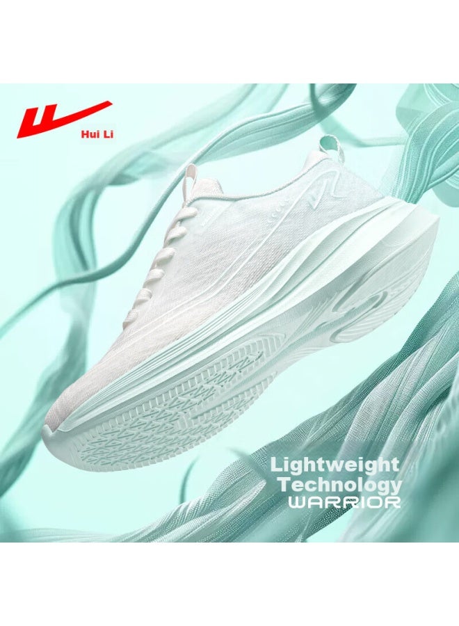 Pull Back Huili Women's Shoes, Summer Breathable Mesh Shoes, Versatile Comfortable Lightweight Soft-soled Casual Sneakers For Female Students, White And Green, Size 40 - Image 1