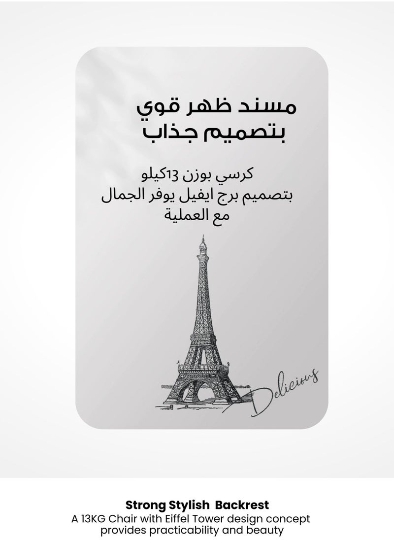 سيلين هاوس كرسي مكتب منزلي دوار أنيق ومريح ، مع مسند ذراع قابل للتعديل  ومسند رأس منحني عريض ومقعد شبكي كبير  داعم لأعلى الظهر مع دعامة لأسفل الظهر، أسود  - Image 4
