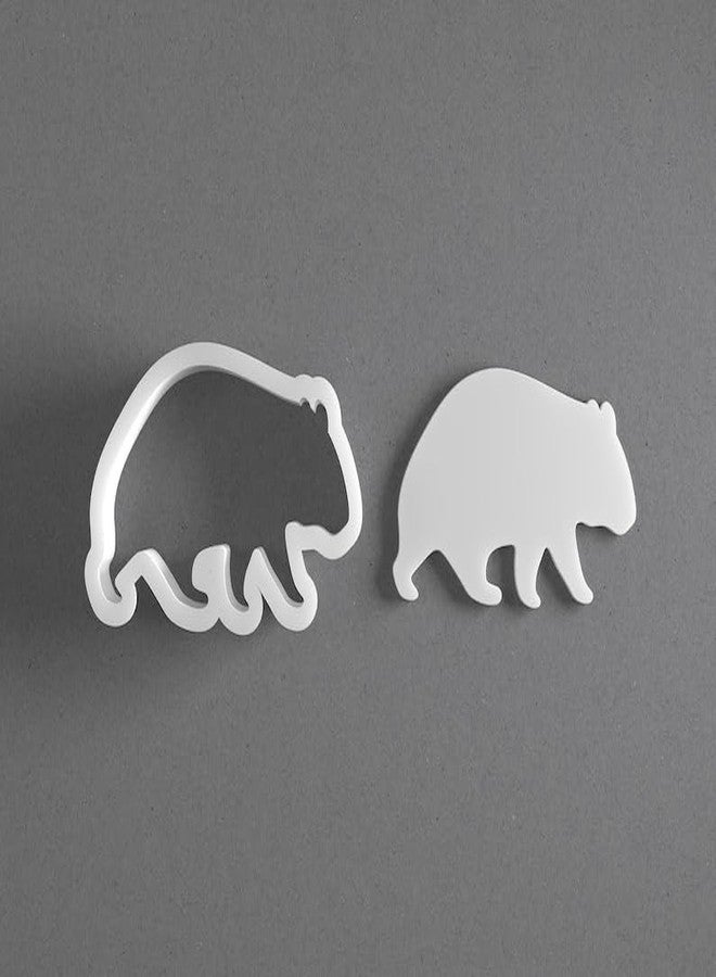 EROTNGO Black Wombat Cookie Cutter Mini to Large Cookie Animal Shape Polymer Clay Jewelry and Earring Cutter Tool Mirrored Pair Set for Wildlife Crafting Baking and DIY Projects