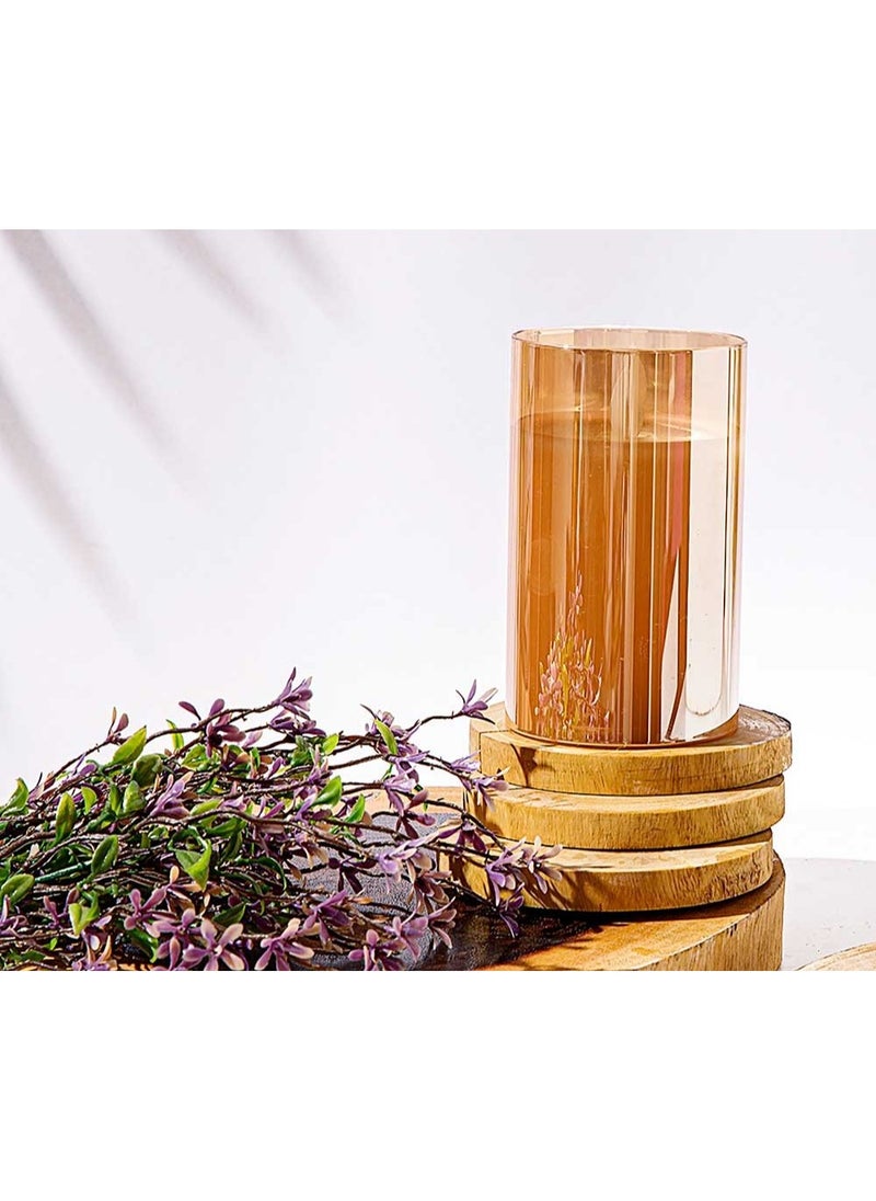 Generic Small Glass Pillar Candle - LED hight : 12cm 