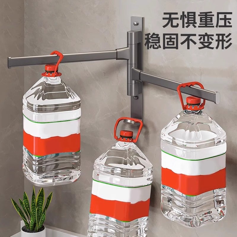 Balcony Non-Perforated Wall Hanger Drying Rack Household Towel Hanging Rod Folding Hook - Image 5