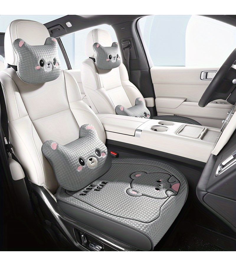 Premium Car Seat Pad Anti Slip Seat Cover Ivory White Universal Fit Balanced Softness And Firmness Enjoyable Driving Experience Ideal For Year Round Use Compatible With Different Vehicle Models Machine Washable - Image 3