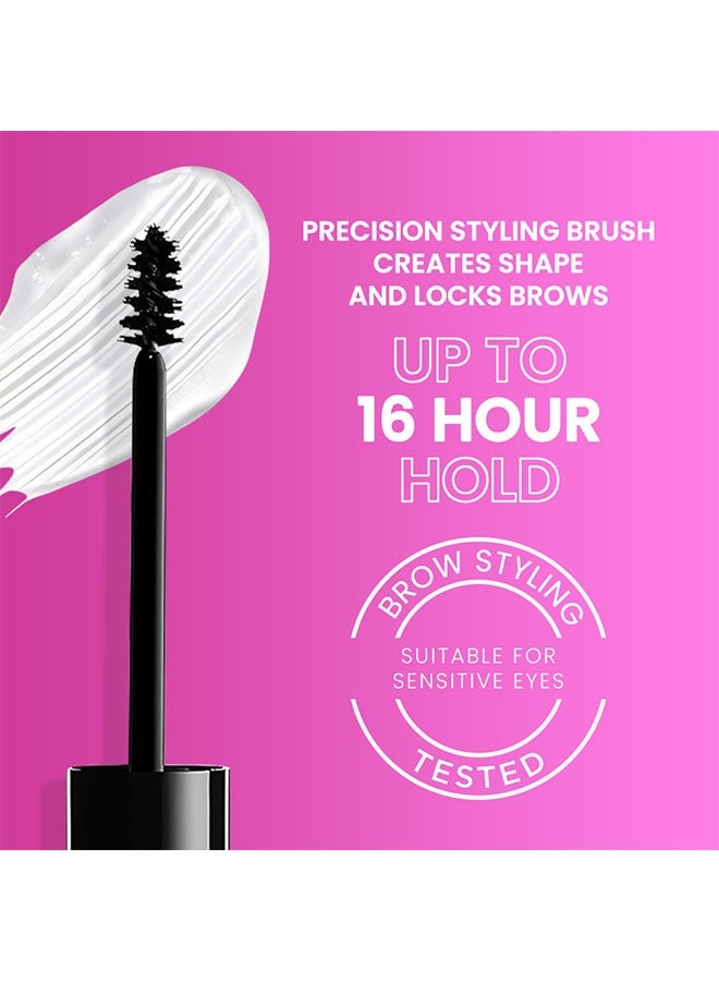 DNM Eyebrow Glue, Brow Fast Sculpt, Waterproof, Transfer-proof, Brush to Fill in Eyebrows And Cover Gray Hairs, Cruelty Free, Light Medium Brown, 01 transparent brow glue - Image 3