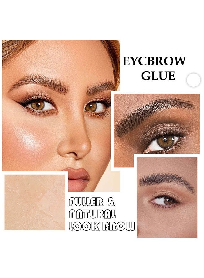 DNM Eyebrow Glue, Brow Fast Sculpt, Waterproof, Transfer-proof, Brush to Fill in Eyebrows And Cover Gray Hairs, Cruelty Free, Light Medium Brown, 01 transparent brow glue - Image 5