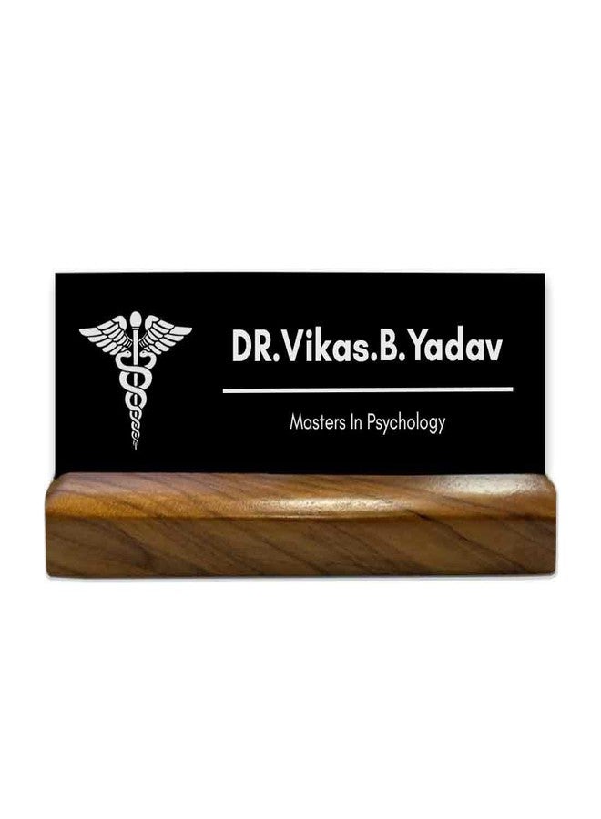 Nutcase Personalizesd Desk Name Plate - Engraved Table Sign Stand, Laser Engraved Acrylic Sign (Doctor) - Image 2